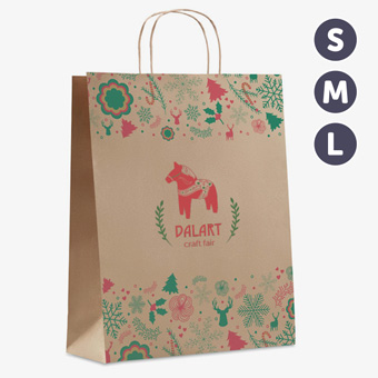 Bolsas de papel pequeñas con motivos navideños personalizadas con