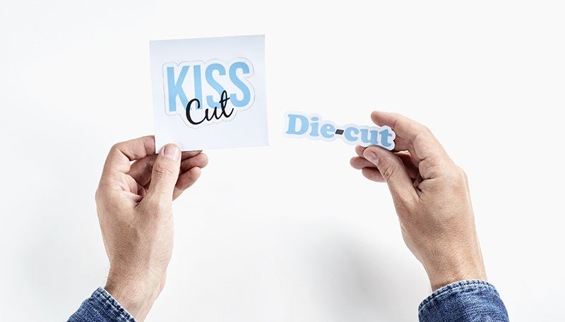 Diferencia entre pegatinas: Kiss Cut vs Die Cut